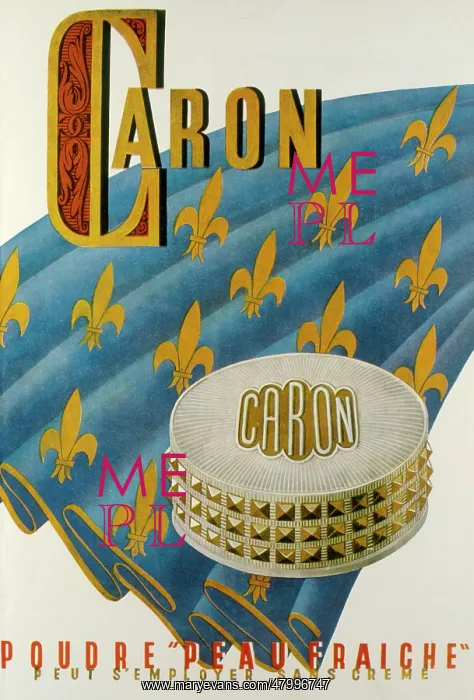 : Advertisement for Caron face powder : Advertisement for Caron face powder