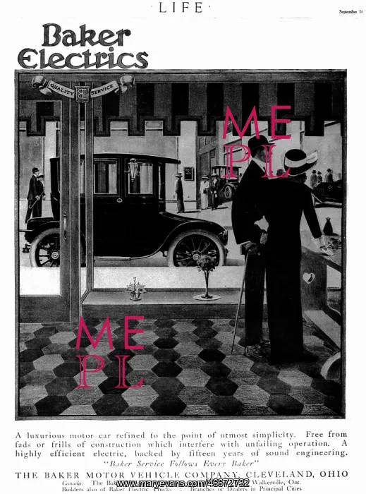 : advertising, cars, Baker Electrics, electric : advertising, cars, Baker Electrics, electric