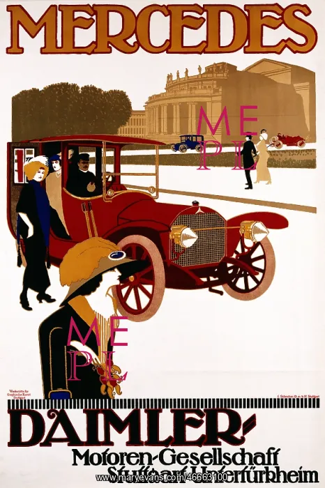 : advertising, cars, Mercedes of Daimler engine : advertising, cars, Mercedes of Daimler engine