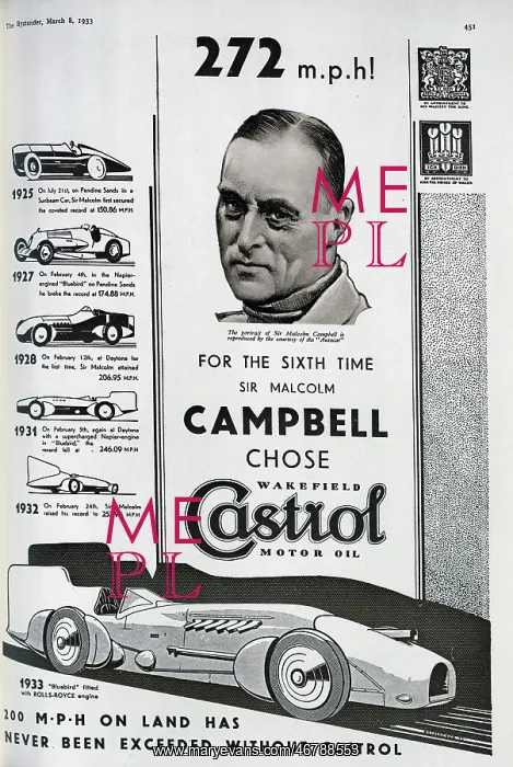 : Advertisement for Castrol motor oil : Advertisement for Castrol motor oil