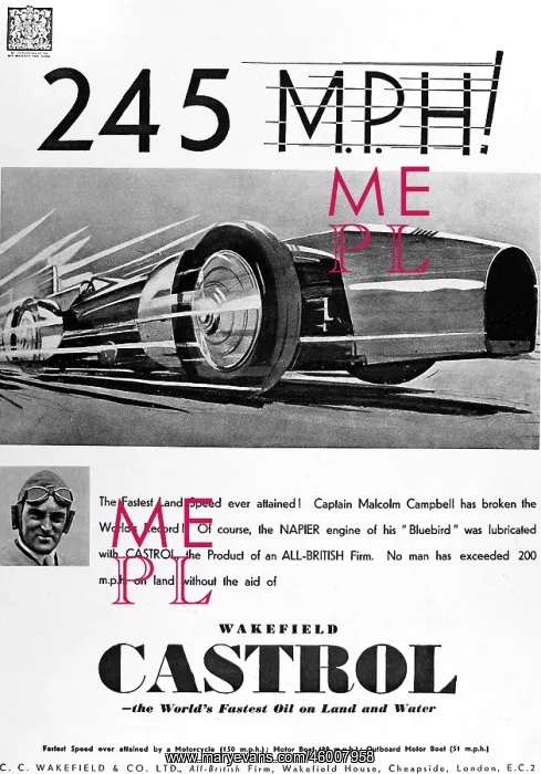 : Advertisment for Castrol oil : Advertisment for Castrol oil