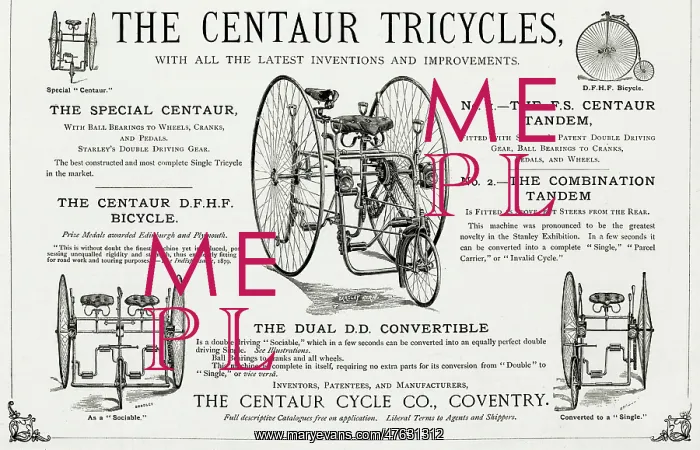  : Advert for Centaur tricycles 1884