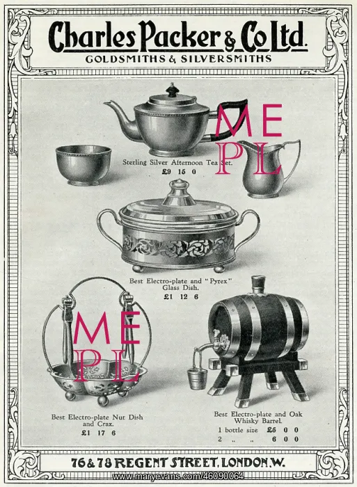 : Advert for Charles Packer, electro-plate items 1927 : Advert for Charles Packer, electro-plate items 1927