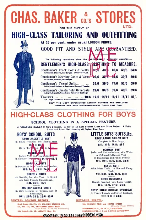 : Advert for Chas. Baker and Co. Stores 1904 : Advert for Chas. Baker and Co. Stores 1904