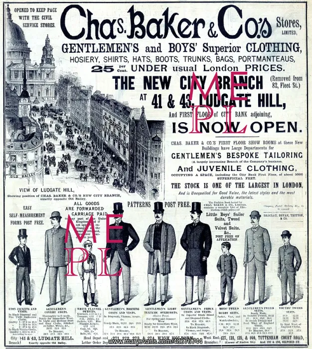 : Advert, Chas Baker & Co Stores Limited, London : Advert, Chas Baker & Co Stores Limited, London