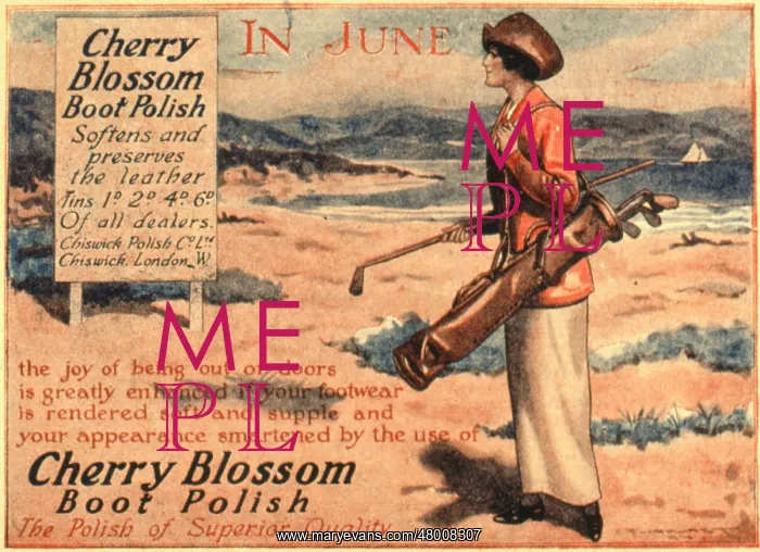 : Advertisement for Cherry Blossom Boot Polish : Advertisement for Cherry Blossom Boot Polish