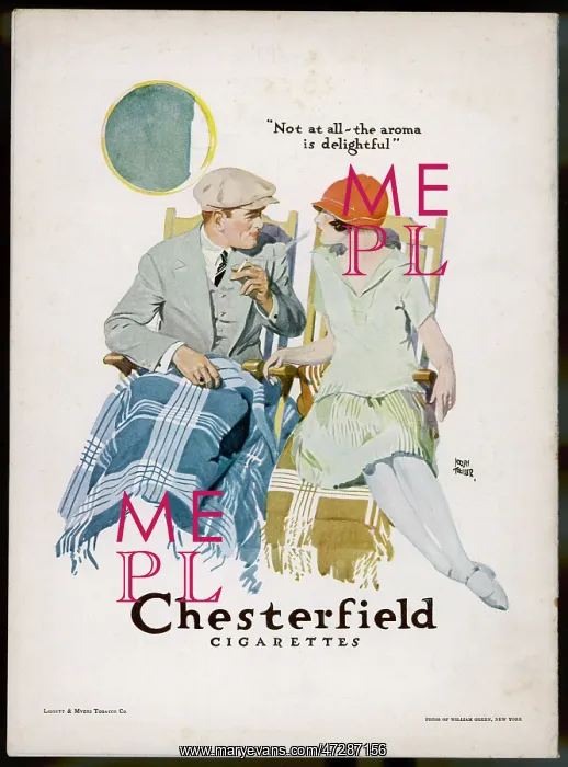 : ADVERT / CHESTERFIELD CIGS : ADVERT / CHESTERFIELD CIGS