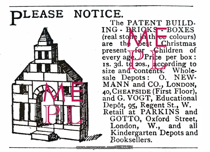 : Advertisement for children's building bricks for Christmas : Advertisement for children's building bricks for Christmas