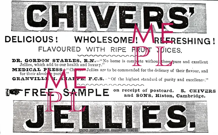 : An advertisement for Chivers Jellies : An advertisement for Chivers Jellies