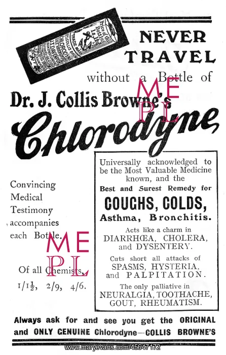 : Advertisement for Chlorodyne : Advertisement for Chlorodyne