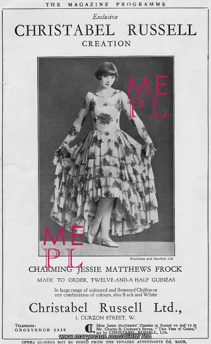  : Advert for Christabel Russell Ltd, 1928