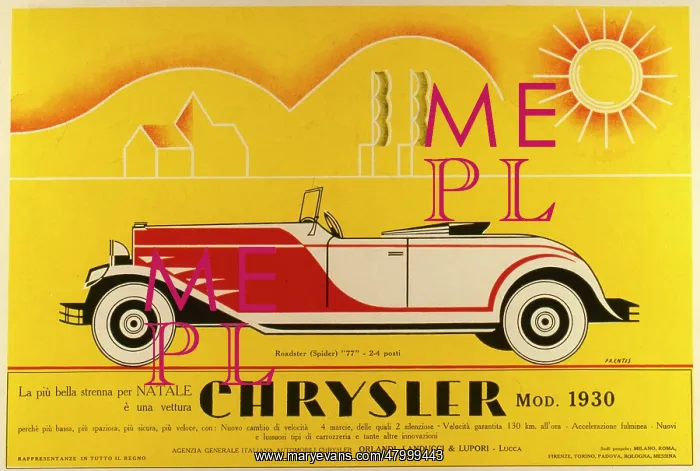 : Advertisement for Chrysler Roadster Spider 77 : Advertisement for Chrysler Roadster Spider 77