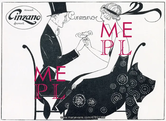 : Advert for Cinzano Vermouth 1921 : Advert for Cinzano Vermouth 1921