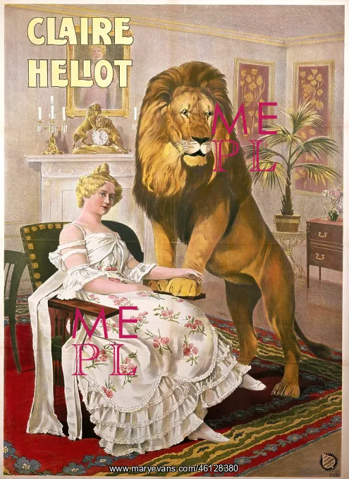 : advertising, circus, poster showing the lion : advertising, circus, poster showing the lion