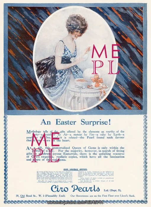 : Advert for Ciro Pearls 1921 : Advert for Ciro Pearls 1921