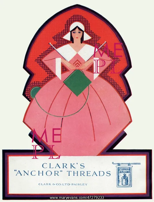 : Advert for Clark's Anchor Threads 1925 : Advert for Clark's Anchor Threads 1925