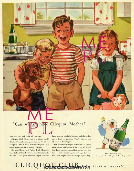  : Advert, Clicquot Club Ginger Ale