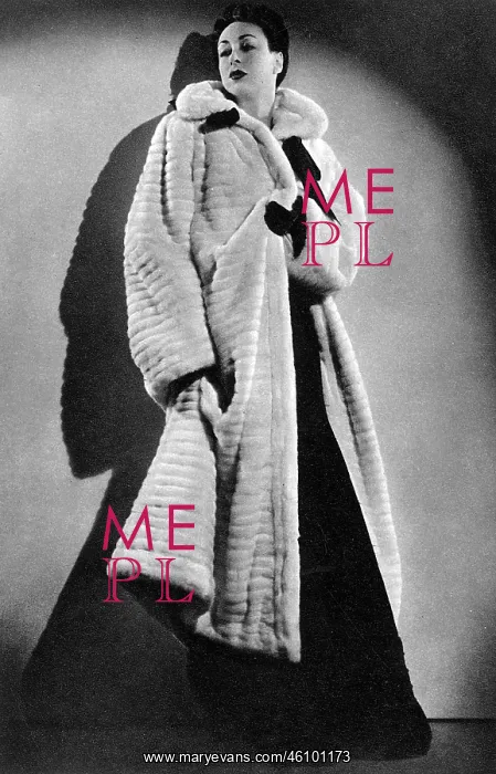 : Advertisement for a coat by Elsa Schiaparelli : Advertisement for a coat by Elsa Schiaparelli