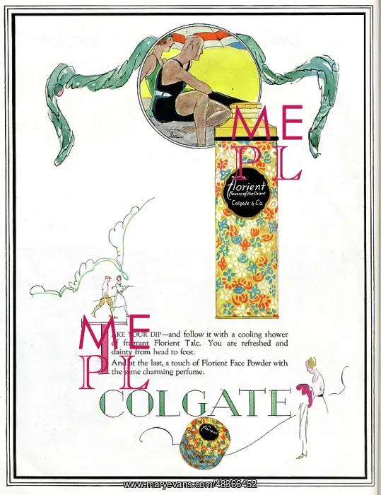  : Advert, Colgate Florient Talcum Powder