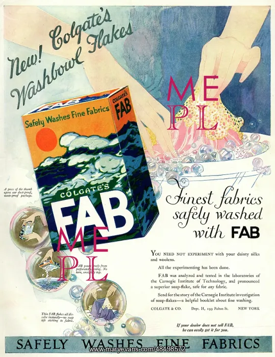  : Advert, Colgate's FAB Washing Powder