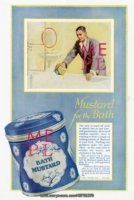 : Advert for Colman's Bath Mustard 1925 : Advert for Colman's Bath Mustard 1925