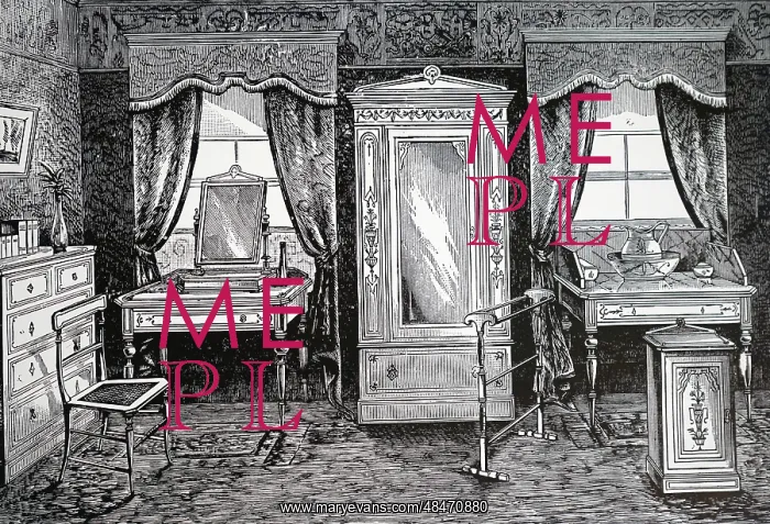 : Advert for a complete bedroom suite, by Maple : Advert for a complete bedroom suite, by Maple