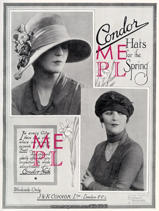  : Advert for Condor hats 1926