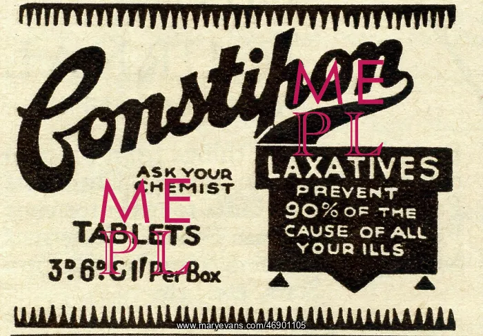 : Advert for Constipon laxatives in Weldon's Ladies Journal : Advert for Constipon laxatives in Weldon's Ladies Journal