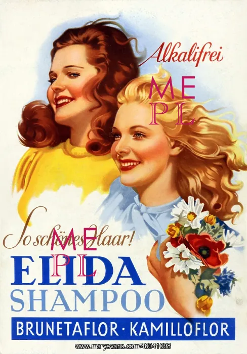  : advertising, cosmetics, Elida shampoo, Austria
