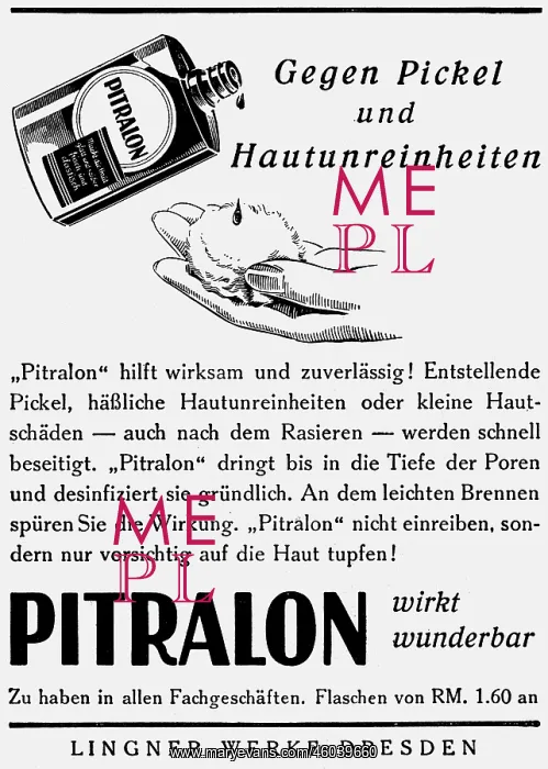 : advertising, cosmetics, facial tonic, Pitralon : advertising, cosmetics, facial tonic, Pitralon