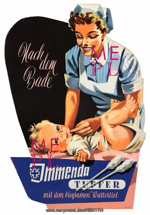  : advertising, cosmetics, Immenda Tupfer, cutton