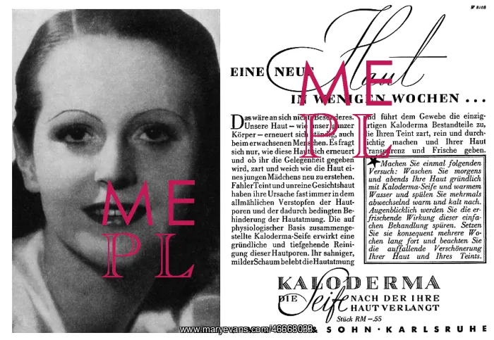 : advertising, cosmetics, soap, Kaloderma, F. Wolff : advertising, cosmetics, soap, Kaloderma, F. Wolff