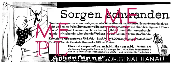 : advertising, cosmetics, sun lamp, Quarzlampen : advertising, cosmetics, sun lamp, Quarzlampen