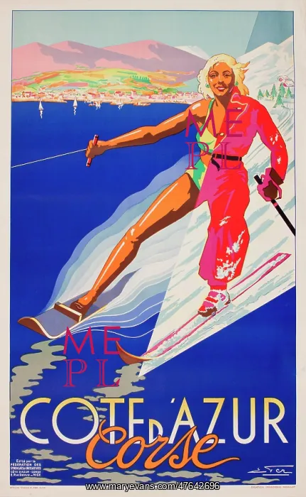 : Advertisement for Cote d'Azur and Corsica : Advertisement for Cote d'Azur and Corsica
