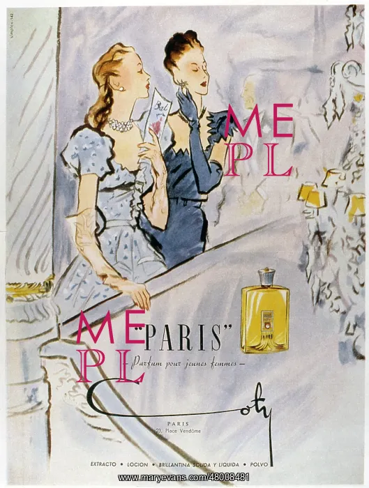 : Advertisement for Coty perfume for young women : Advertisement for Coty perfume for young women