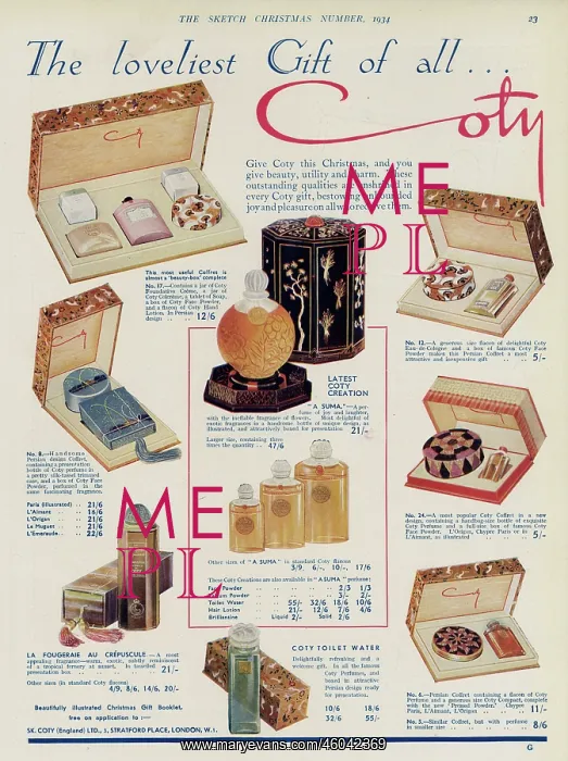 : An advertisement for Coty products : An advertisement for Coty products