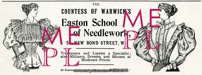 : Advert for Countess of Warwicks Easton 1896 : Advert for Countess of Warwicks Easton 1896