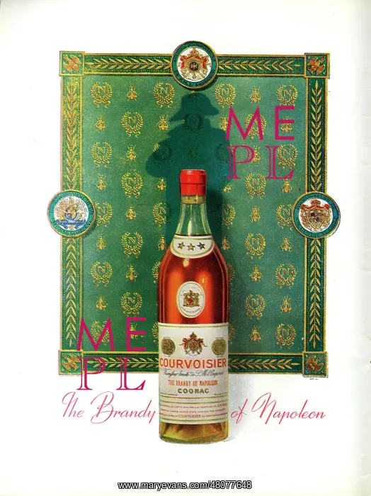 : Advertisement for Courvoisier brandy : Advertisement for Courvoisier brandy