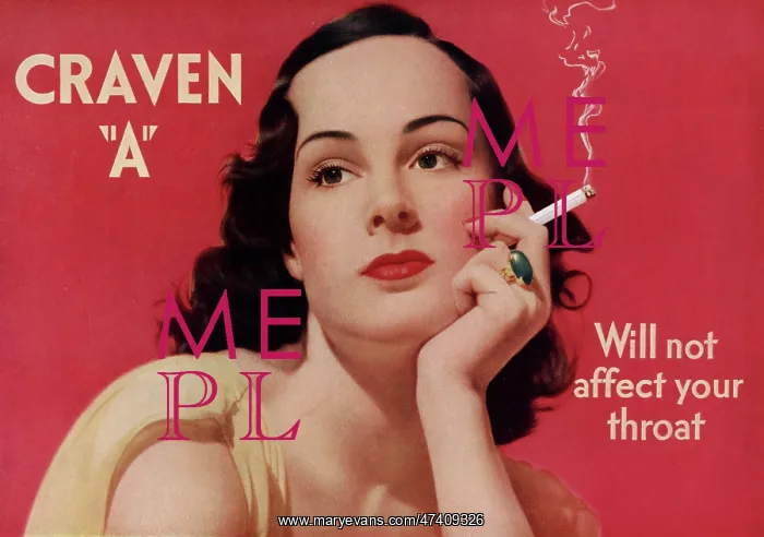 : Advert for Craven A cigarettes 1939 : Advert for Craven A cigarettes 1939