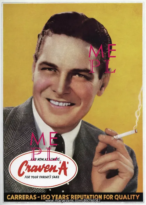 : Advert for Craven a cigarettes 1946 : Advert for Craven a cigarettes 1946