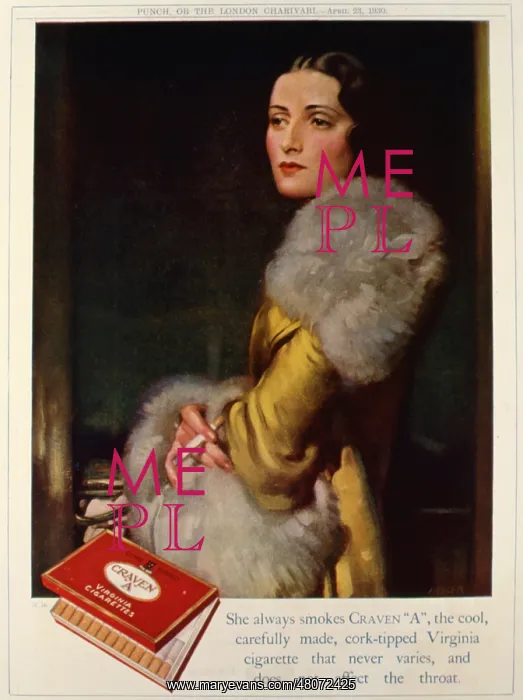  : Advertisement for Craven A cigarettes