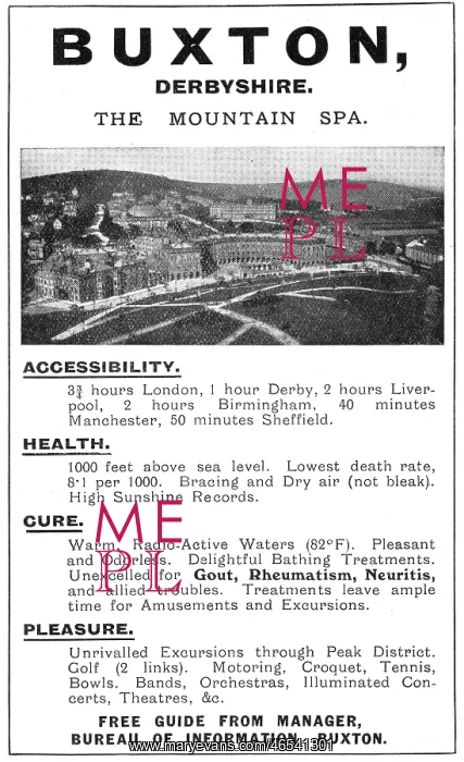 : Advertisement for the Crescent Hotel, Buxton : Advertisement for the Crescent Hotel, Buxton