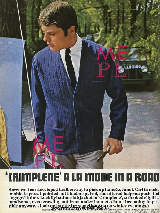 : Advertisement for Crimplene jacket : Advertisement for Crimplene jacket