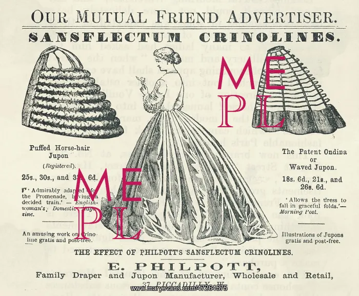 : Advert for Crinoline 1864 : Advert for Crinoline 1864