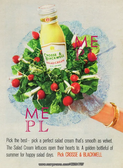 : Advertisement for Crosse & Blackwell salad cream : Advertisement for Crosse & Blackwell salad cream