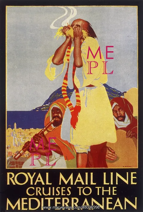 : Advertisement for cruises to the Mediterranean : Advertisement for cruises to the Mediterranean