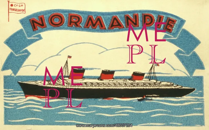 : Advertisement for cruises on the Normandie : Advertisement for cruises on the Normandie