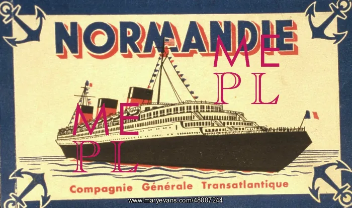  : Advertisement for cruises on the Normandie