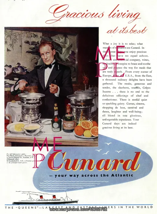 : Advert, Cunard - your way across the Atlantic : Advert, Cunard - your way across the Atlantic
