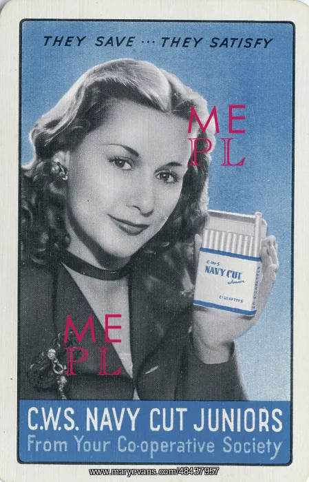 : Advert, CWS Navy Cut Juniors cigarettes : Advert, CWS Navy Cut Juniors cigarettes